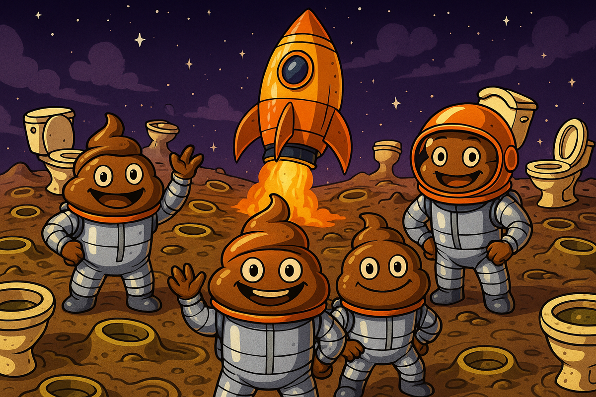 The Brown Brigade landing on an alien planet